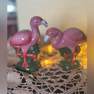 Pink Flamingo Salt & Pepper Shakers New in box